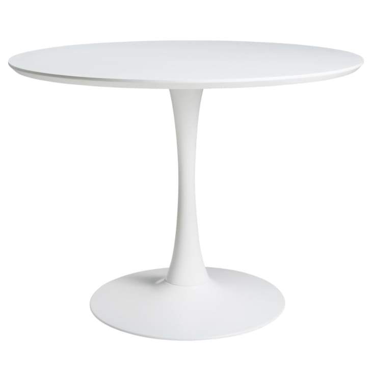 Maisons du Monde Circle - Mesa de comedor redonda blanca D. 100 cm Ofertas