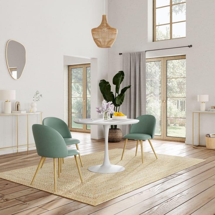 Maisons du Monde Circle - Mesa de comedor redonda blanca D. 100 cm Ofertas