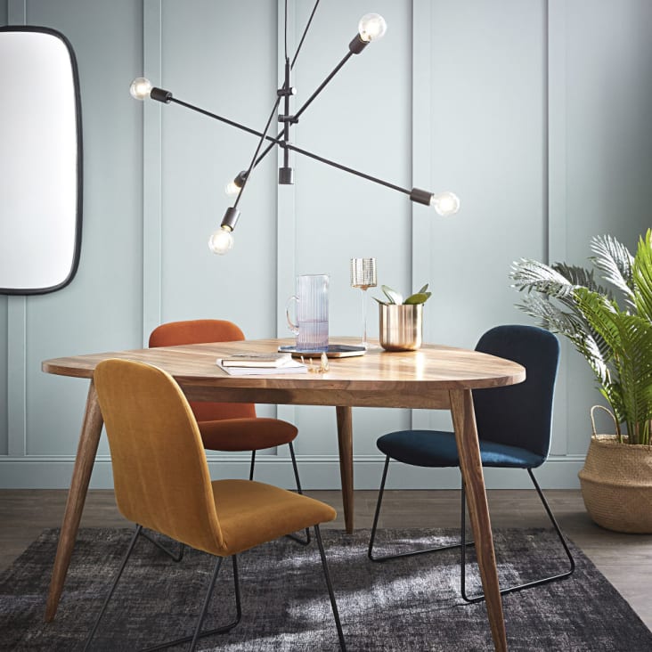Maisons du Monde Andersen - Mesa de comedor vintage de sheesham macizo 6 personas L.136 Rebajas baratas