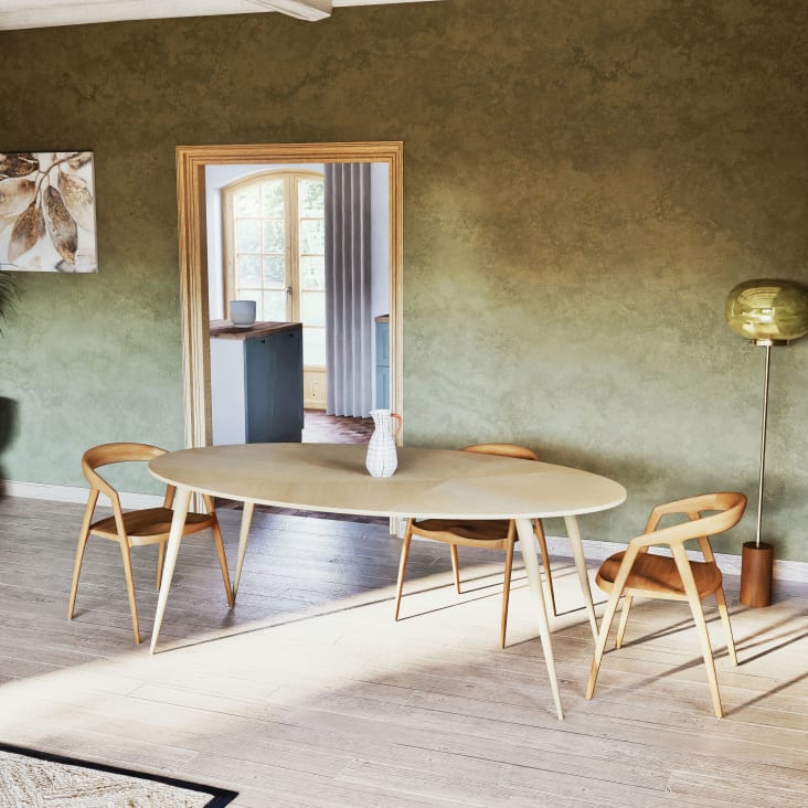 Maisons du Monde Origami - Mesa de comedor ovalada 8 personas L.200 Ventas relámpago