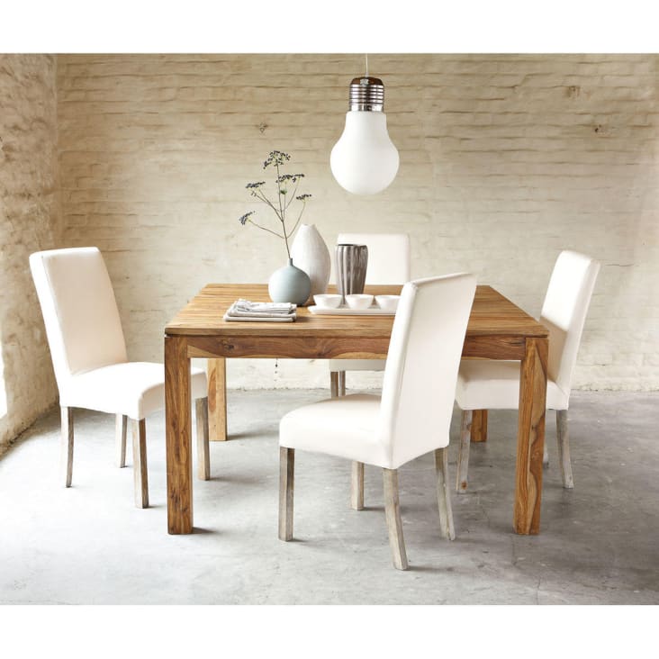Maisons du Monde Stockholm - Mesa de comedor de madera de maciza de sheesham 6 personas L.130 Tienda