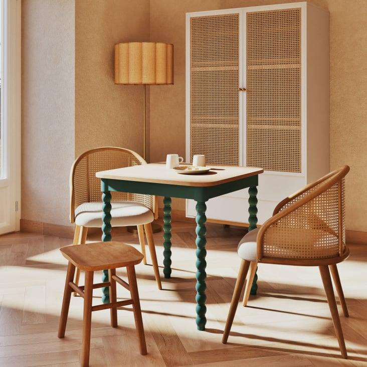 Maisons du Monde Dabali - Mesa de comedor cuadrada bicolor para 2/4 personas L. 75 Liquidación