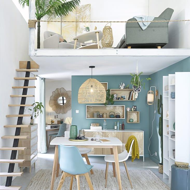 Maisons du Monde Mia - Mesa de comedor blanca para 4/6 personas L.120 Mejor oferta
