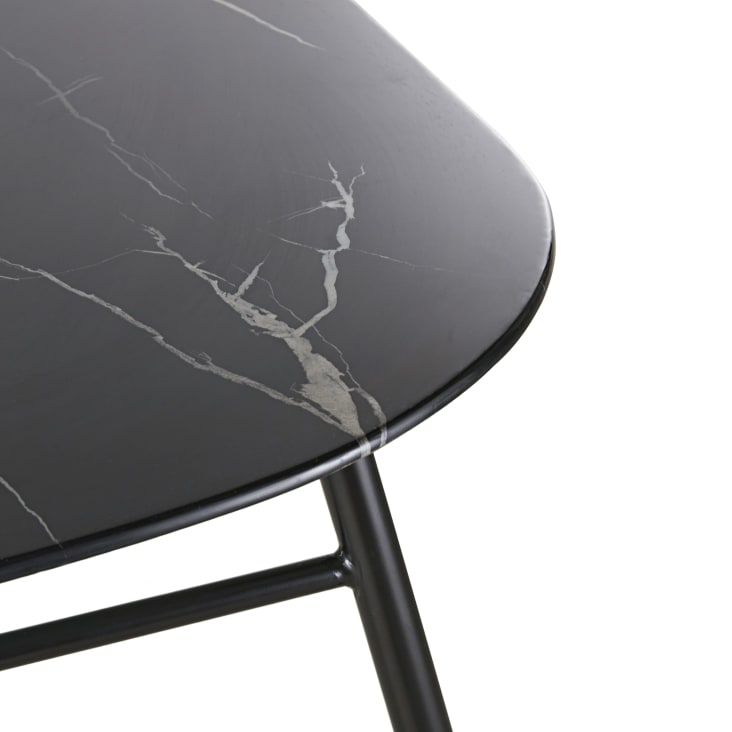 Maisons du Monde Rhea - Mesa de comedor de cristal con estampado efecto mármol para 4personas L.140 Rebajas online
