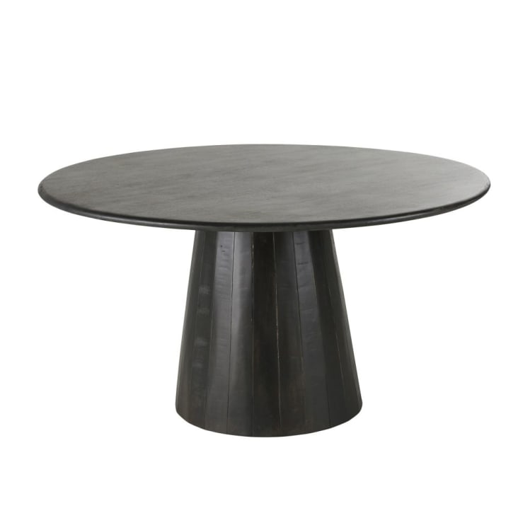 Maisons du Monde Menai - Mesa de comedor mango macizo negro 4/6 personas 140 cm de diámetro Solo hoy