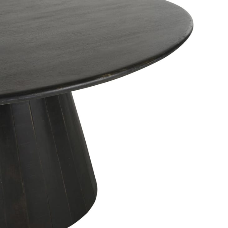 Maisons du Monde Menai - Mesa de comedor mango macizo negro 4/6 personas 140 cm de diámetro Solo hoy