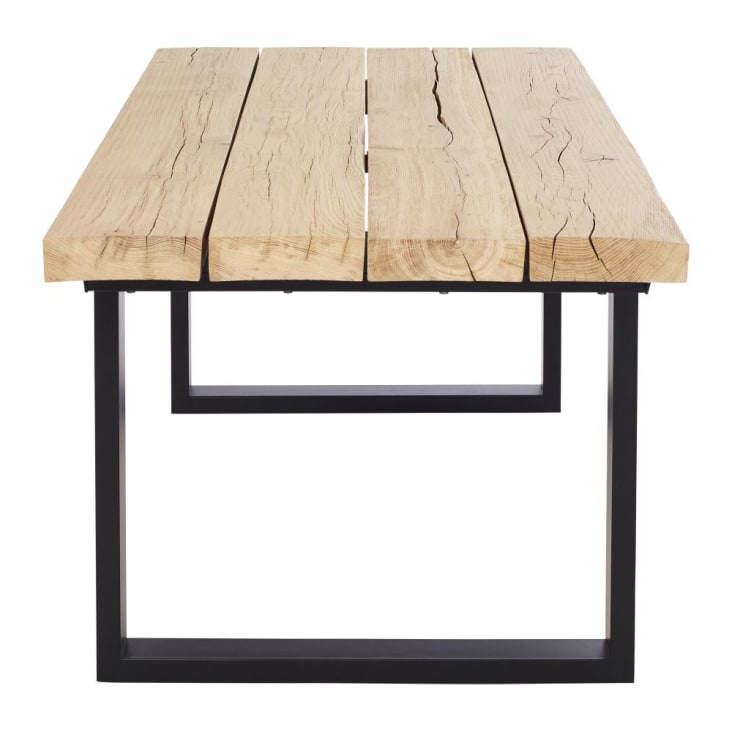 Maisons du Monde Malouine - Mesa de comedor con vigas de roble macizo para 6/8 personas L.180 Solo queda un día
