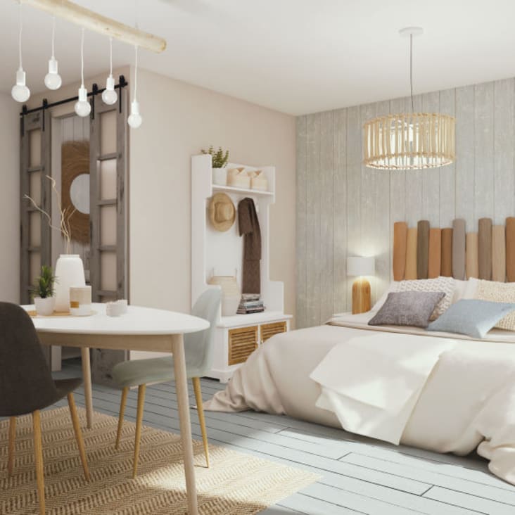 Maisons du Monde Spring - Mesa de comedor escandinava blanca 4/5 personas L150 Envío internacional gratuito