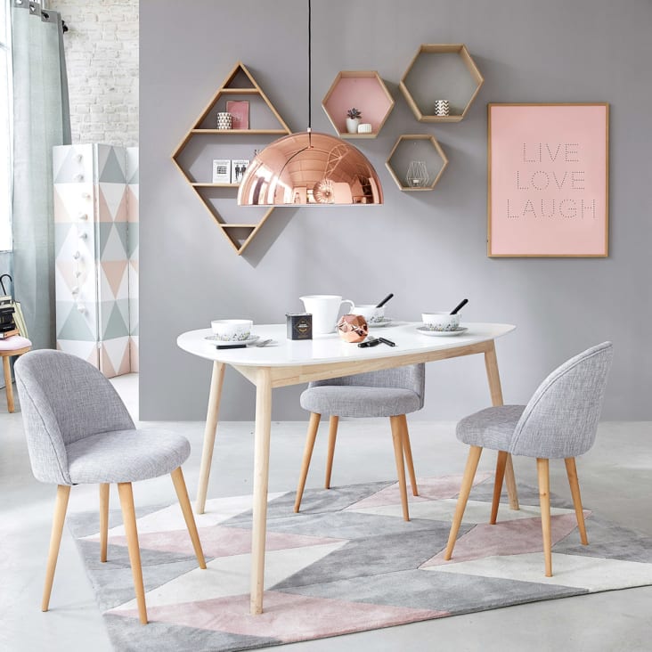 Maisons du Monde Spring - Mesa de comedor escandinava blanca 4/5 personas L150 Envío internacional gratuito