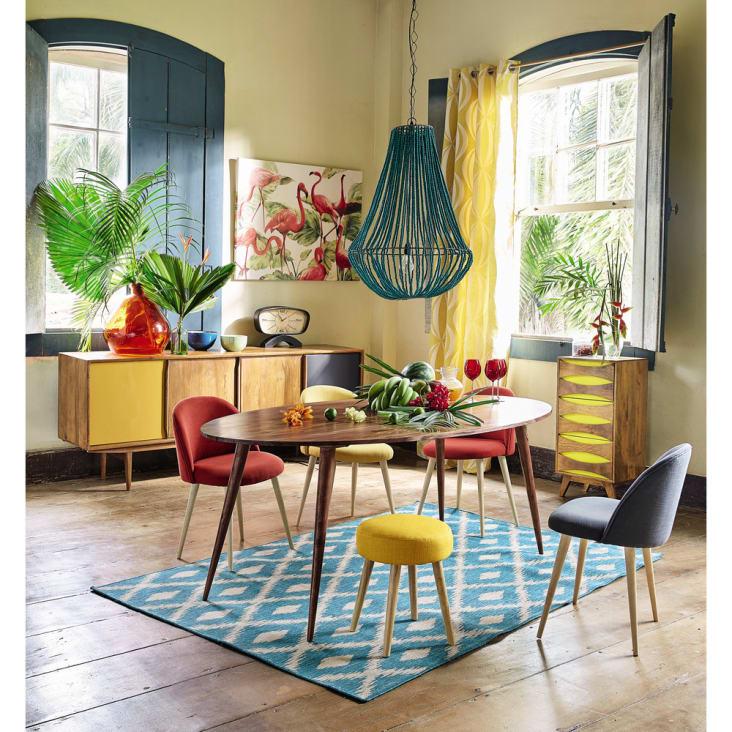 Maisons du Monde Andersen - Mesa de comedor ovalada de madera maciza de sisu L. 200 Limitado a 3 días