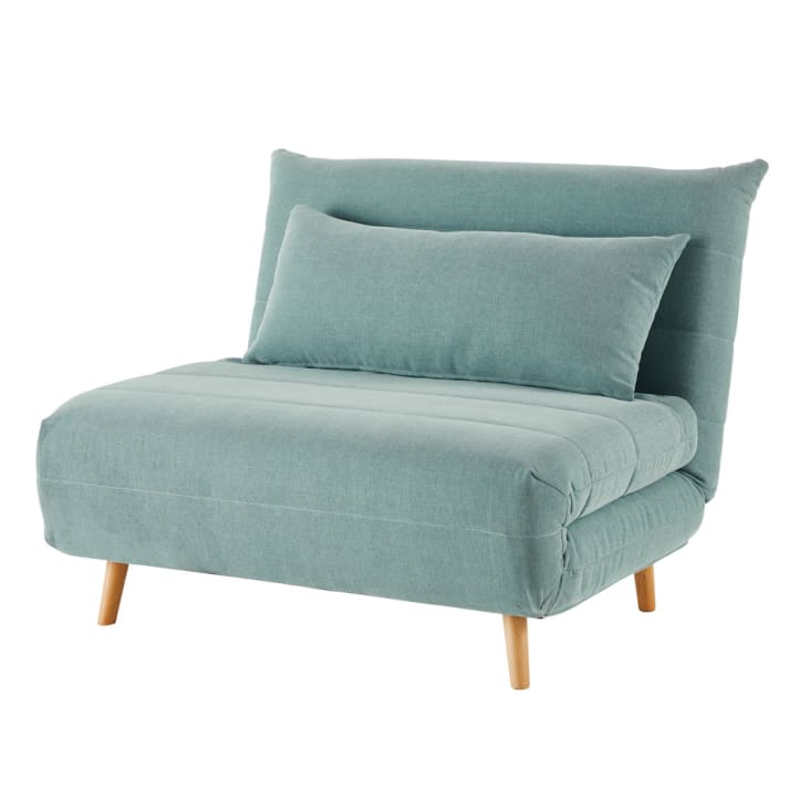 Maisons du Monde Nio - Sofá cama de 1 plaza verde agua