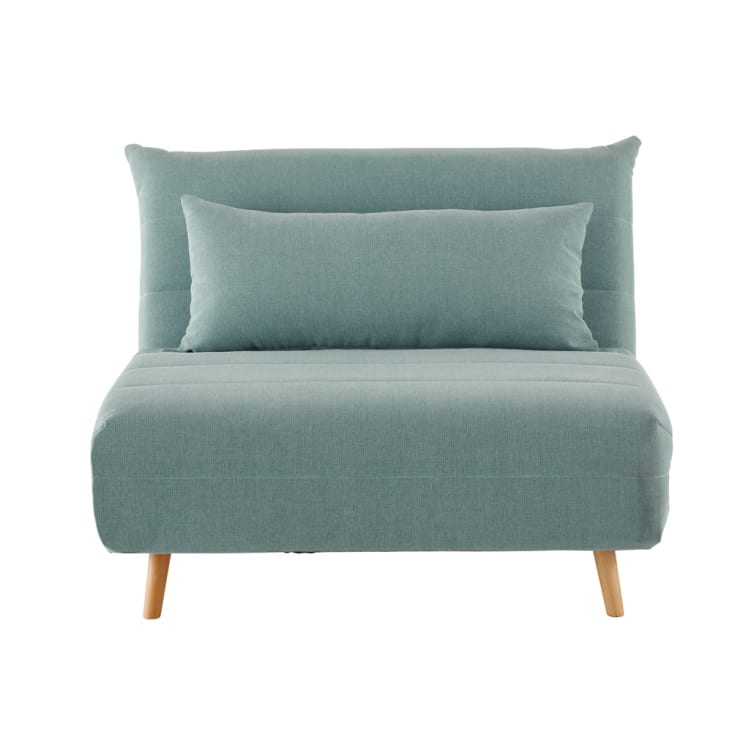 Maisons du Monde Nio - Sofá cama de 1 plaza verde agua En oferta