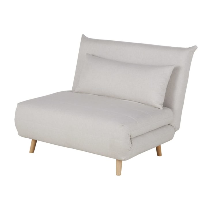 Maisons du Monde Nio - Sofá cama de 1 plaza beige Descuentos del mes