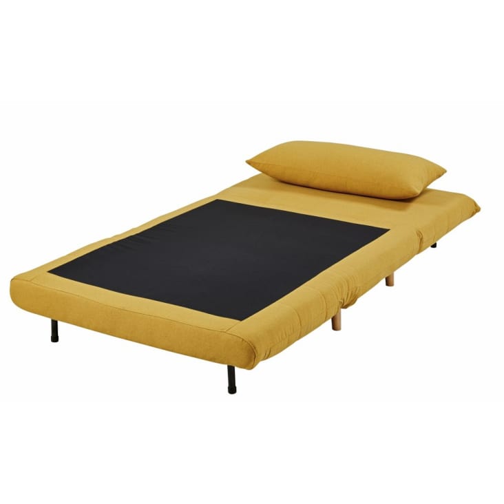 Maisons du Monde Nio - Sofá cama de 1 plaza en amarillo mostaza Última moda