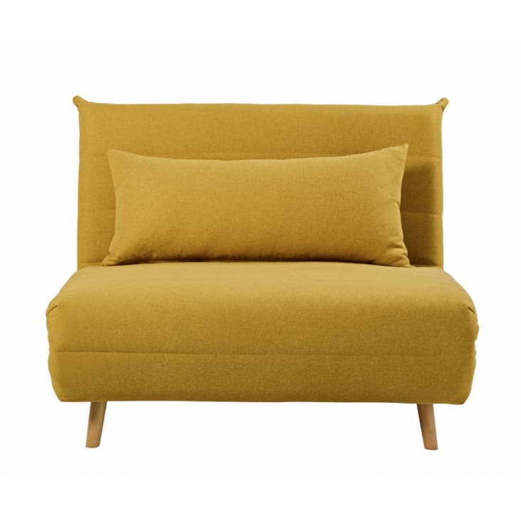 Maisons du Monde Nio - Sofá cama de 1 plaza en amarillo mostaza Última moda