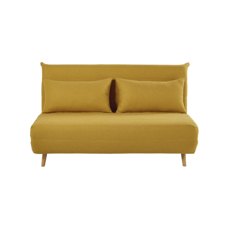 Maisons du Monde Nio - Sofá cama de 2 plazas amarillo mostaza Ofertas de temporada