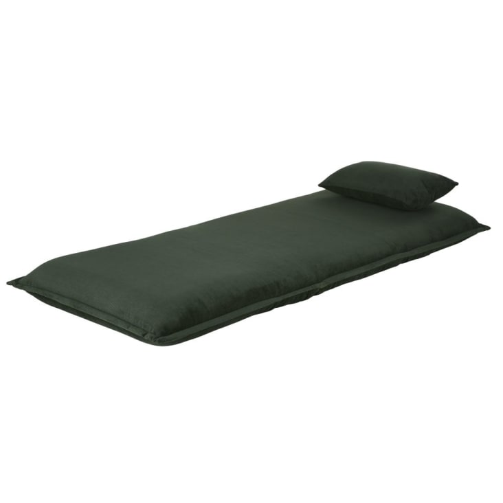 Maisons du Monde Hallen - Sofá clic-clac de 1 plaza de terciopelo acanalado verde Rebajas