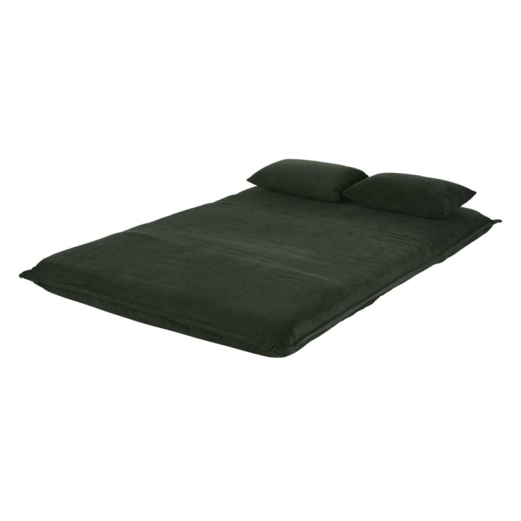 Maisons du Monde Hallen - Sofá cama de 2 plazas de pana verde Venta caliente