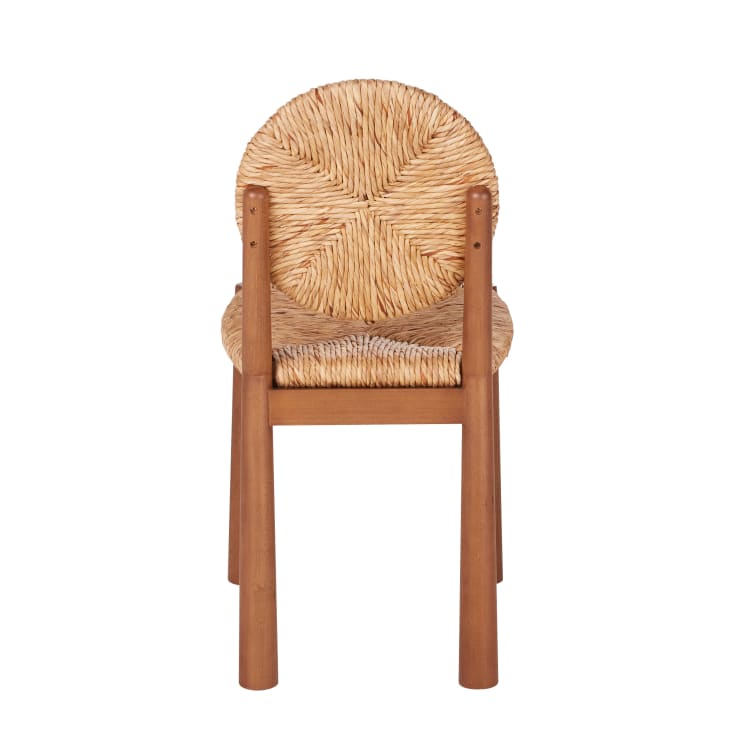Maisons du Monde Leela - Silla de madera de hevea fresno y junco tejido Los más vendidos