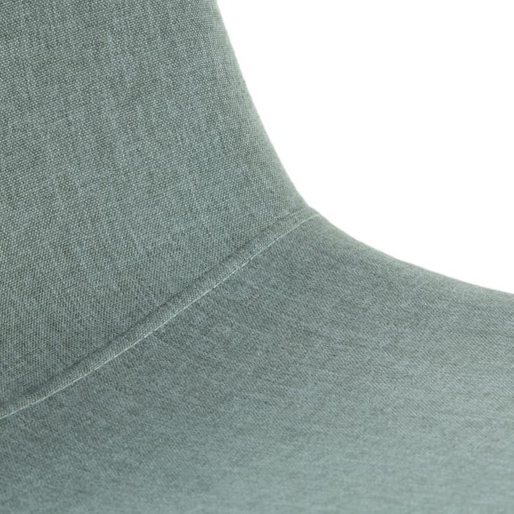 Maisons du Monde Clyde - Silla de tela reciclada verde agua con patas de acero efecto roble Liquidación
