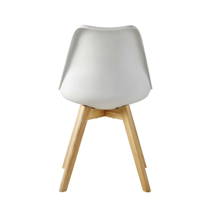 Maisons du Monde Ice - Silla de estilo escandinavo de polipropileno blanco brillante y haya Mejor oferta