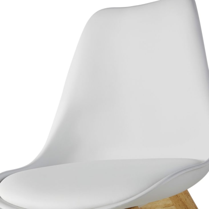 Maisons du Monde Ice - Silla de estilo escandinavo de polipropileno blanco brillante y haya Mejor oferta