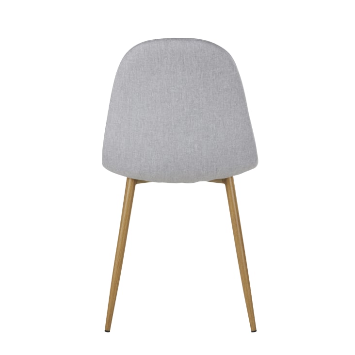 Maisons du Monde Clyde - Silla de tela reciclada gris claro con patas de acero efecto roble Rebajas online