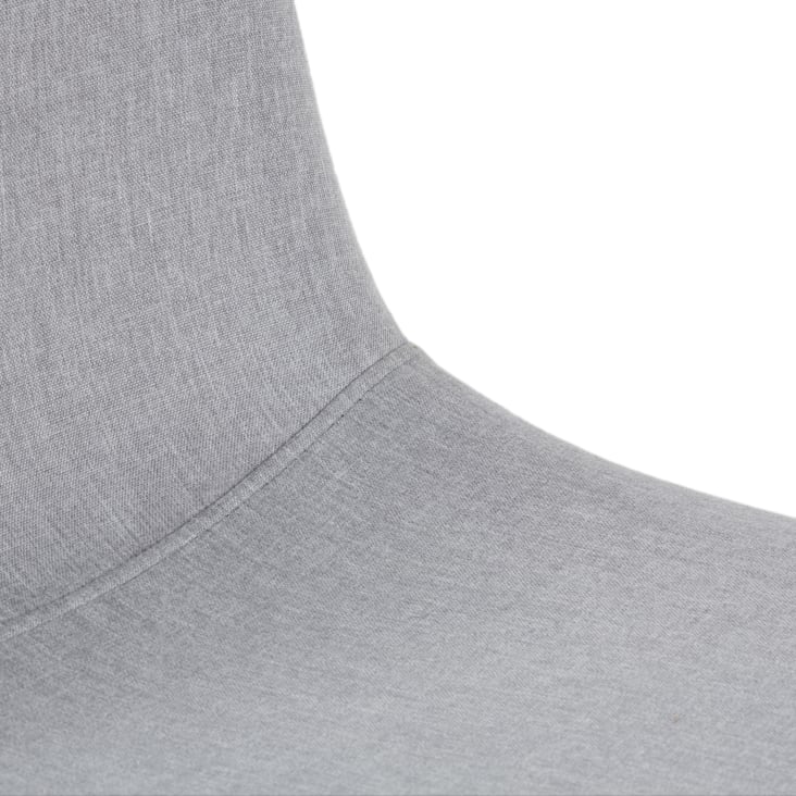 Maisons du Monde Clyde - Silla de tela reciclada gris claro con patas de acero efecto roble Rebajas online