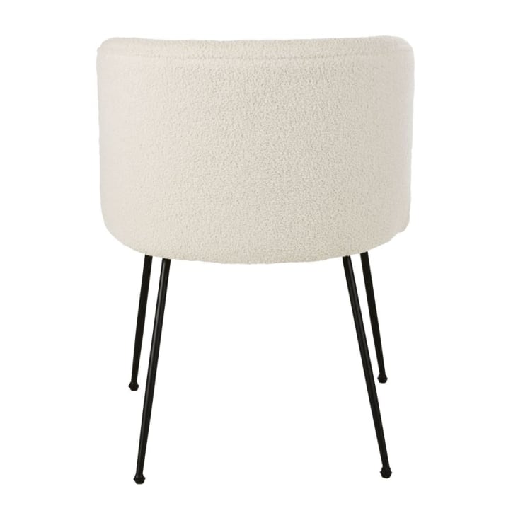Maisons du Monde Kate - Silla de rizo de color crudo y acero negro Rebajas top