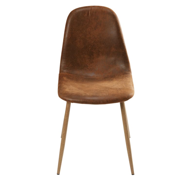 Maisons du Monde Clyde - Silla escandinava de antelina marrón envejecido Envío gratis