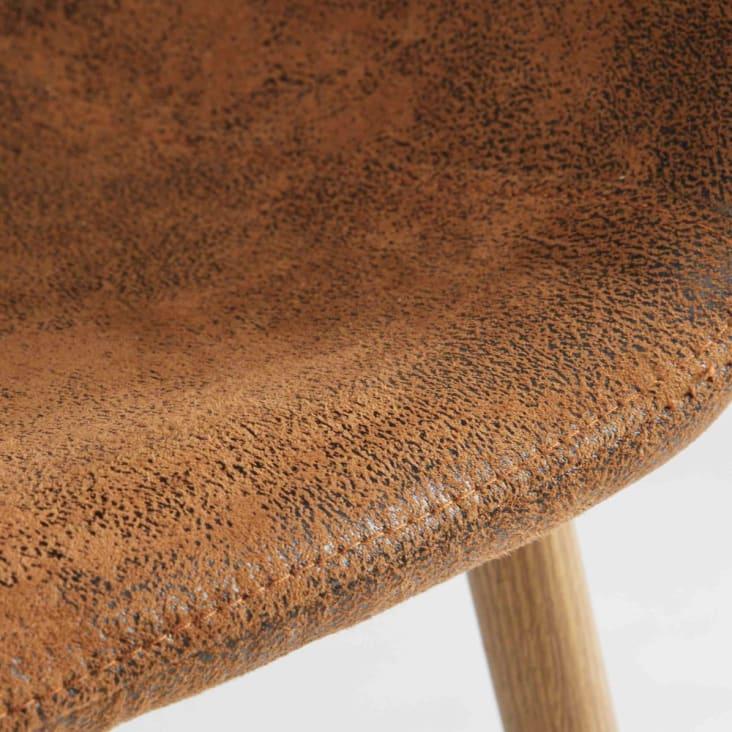 Maisons du Monde Clyde - Silla escandinava de antelina marrón envejecido Envío gratis