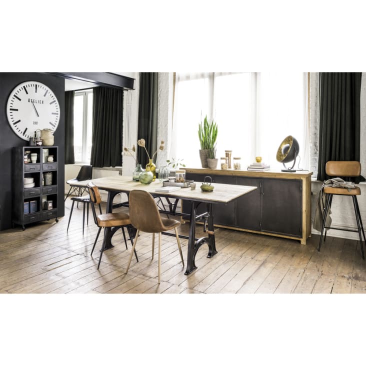 Maisons du Monde Clyde - Silla escandinava de antelina marrón envejecido Envío gratis