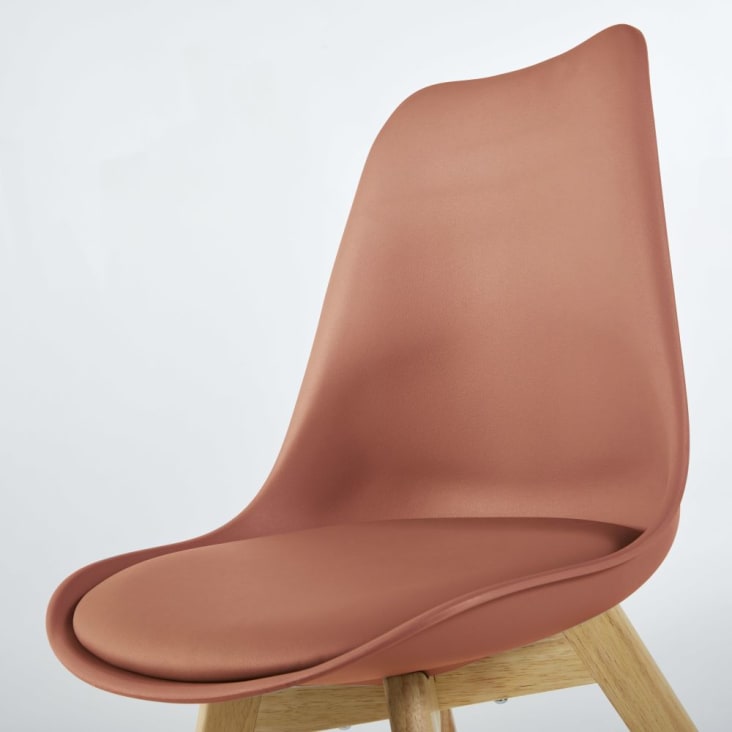 Maisons du Monde Ice - Silla de estilo escandinavo terracota y haya Último día