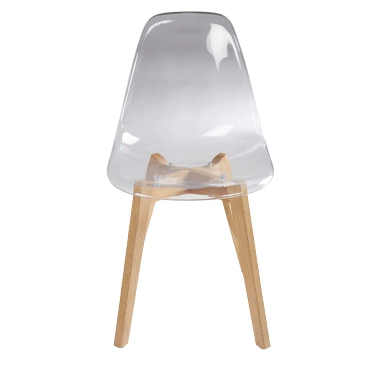 Maisons du Monde Ice - Silla escandinava transparente con roble Tienda de fábrica