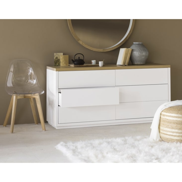 Maisons du Monde Ice - Silla escandinava transparente con roble Tienda de fábrica