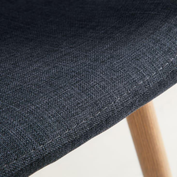 Maisons du Monde Clyde - Silla escandinava gris antracita y metal imitación a roble Limitado a 3 días