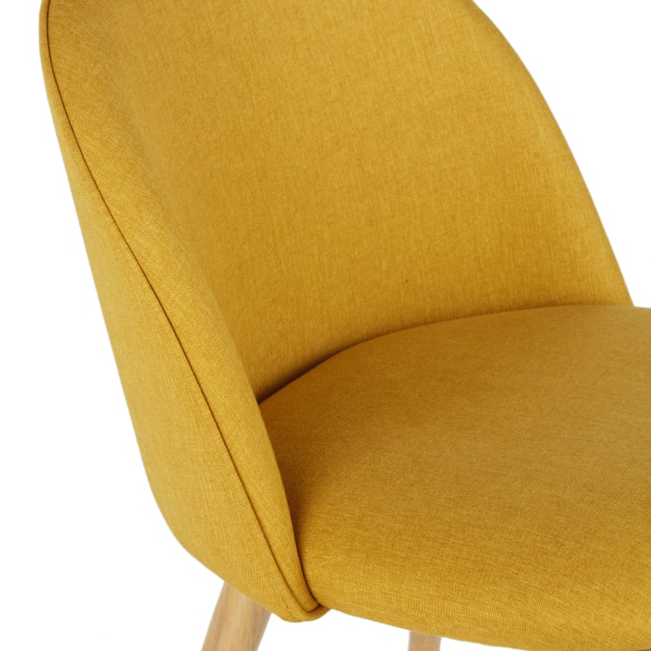 Maisons du Monde Mauricette - Silla de comedor vintage de acero y tela reciclada color ocre Ahorra y exporta
