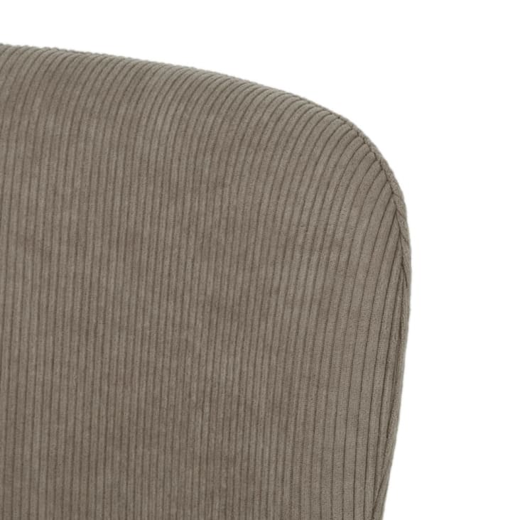 Maisons du Monde Mira - Silla de terciopelo acanalado reciclado beige cappuccino Descuentos del mes