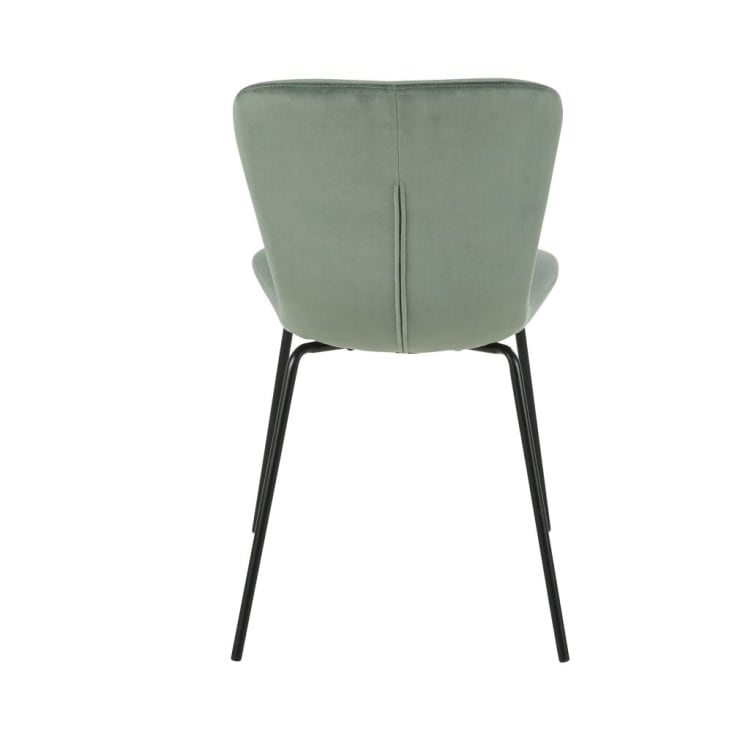 Maisons du Monde Mira - Silla de terciopelo azul verdoso Ofertas de temporada