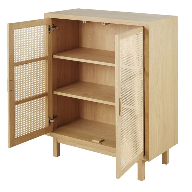 Maisons du Monde Canopy - Cajonera con 2 puertas de rejilla de mimbre En línea