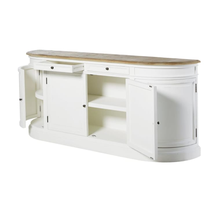 Maisons du Monde Provence - Aparador 4 puertas 2 cajones de abedul marfil Outlet