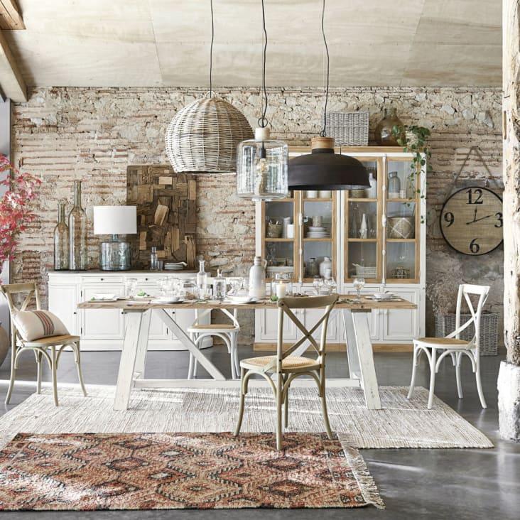 Maisons du Monde Provence - Aparador 4 puertas 2 cajones de abedul marfil Outlet