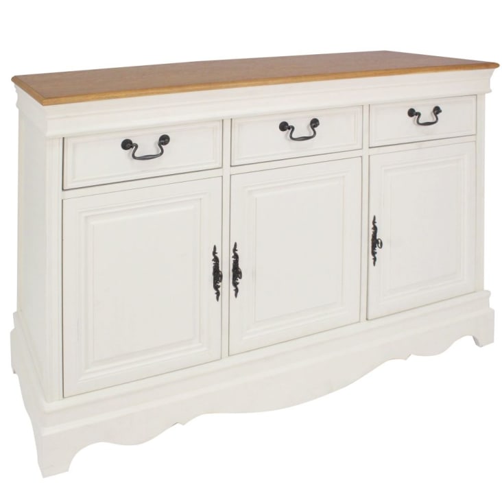 Maisons du Monde Léontine - Aparador con 3 puertas y 3 cajones crema Outlet online