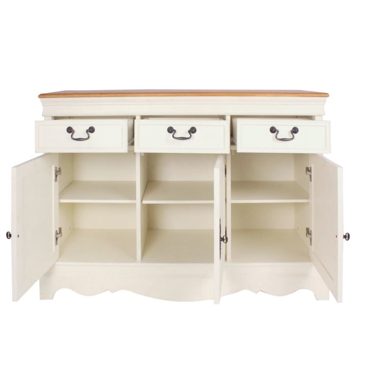 Maisons du Monde Léontine - Aparador con 3 puertas y 3 cajones crema Outlet online