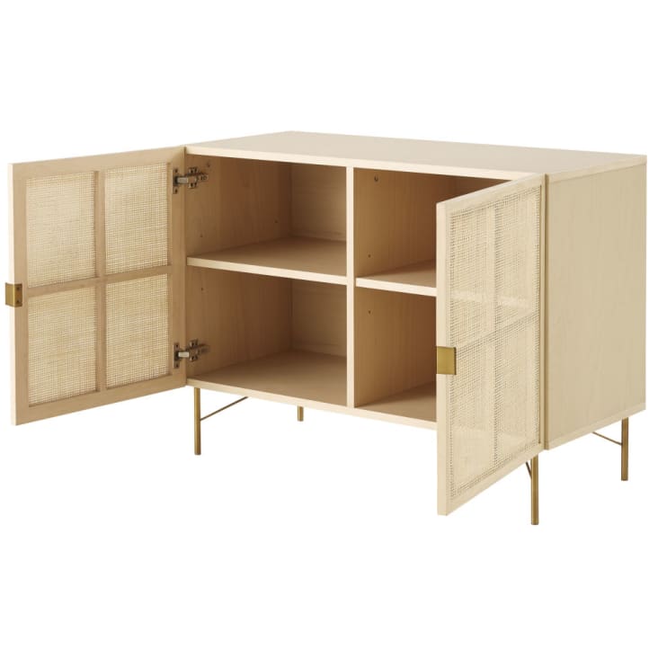 Maisons du Monde Solstice - Aparador de 2 puertas enrejado de mimbre Rebajas