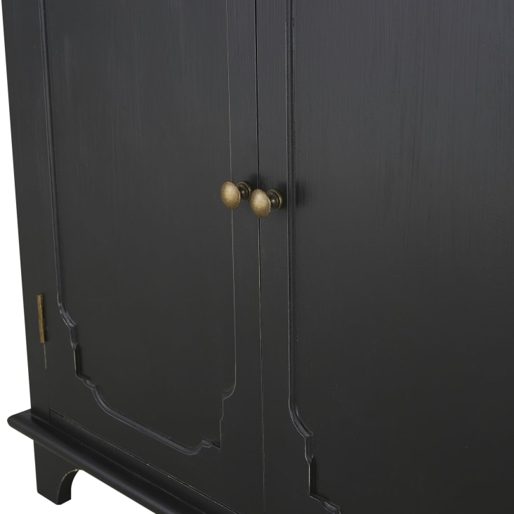Maisons du Monde Selena - Aparador negro carbón con 2 puertas y 1 cajone Gran oferta