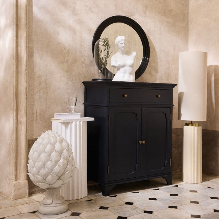 Maisons du Monde Selena - Aparador negro carbón con 2 puertas y 1 cajone Gran oferta