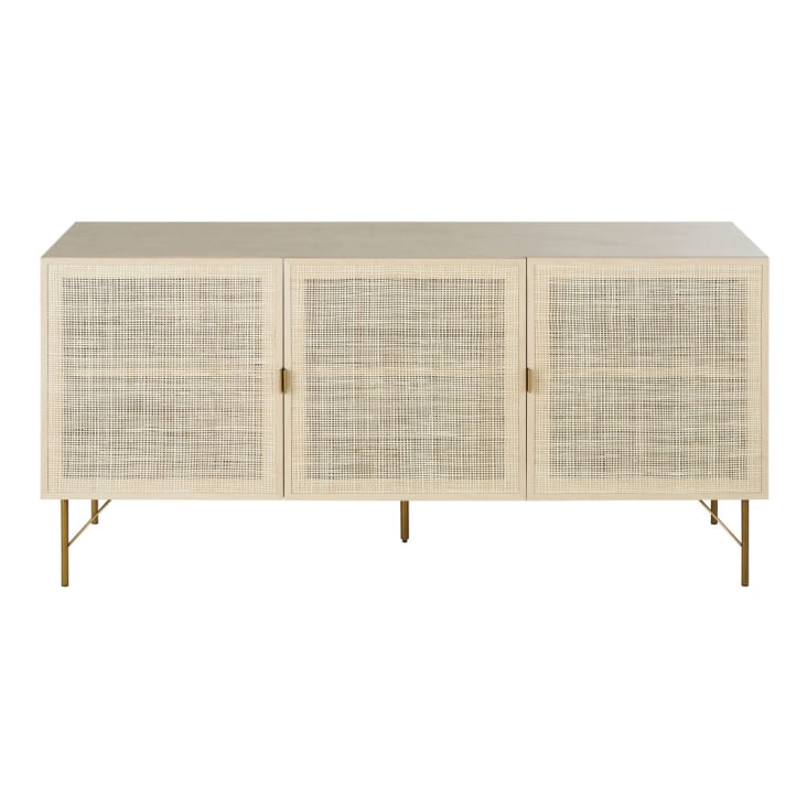 Maisons du Monde Solstice - Aparador con 3 puertas de rejilla de mimbre Rebajas baratas