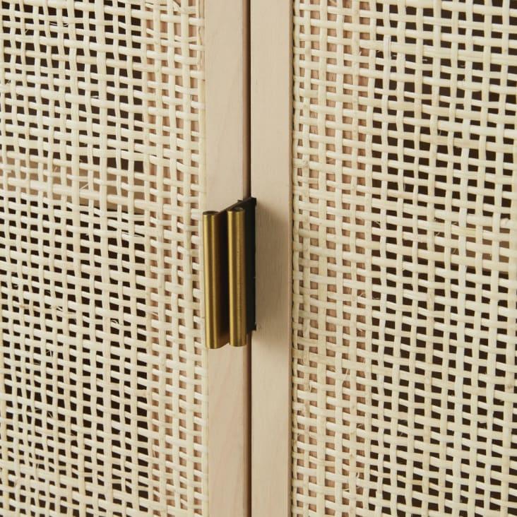 Maisons du Monde Solstice - Aparador con 3 puertas de rejilla de mimbre Rebajas baratas