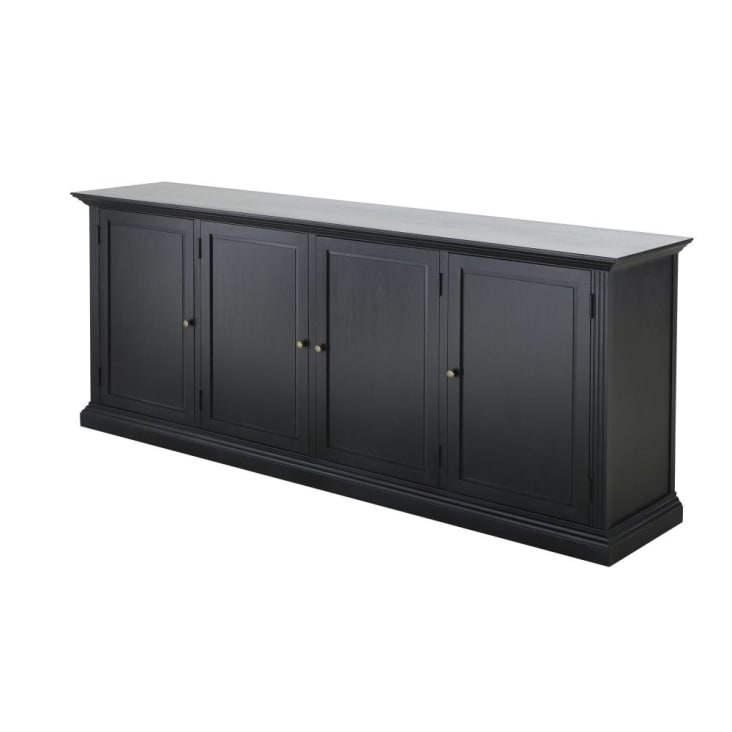 Maisons du Monde Cambronne - Aparador negro con 4 puertas Rebajas de fábrica